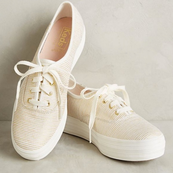 Anthropologie Shoes - Keds Gold Triple in women's size 9 EUC barely worn